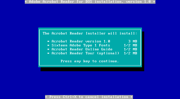 Acrobat Reader 1 Install