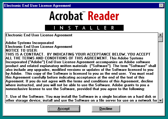 Acrobat Reader 2 Install