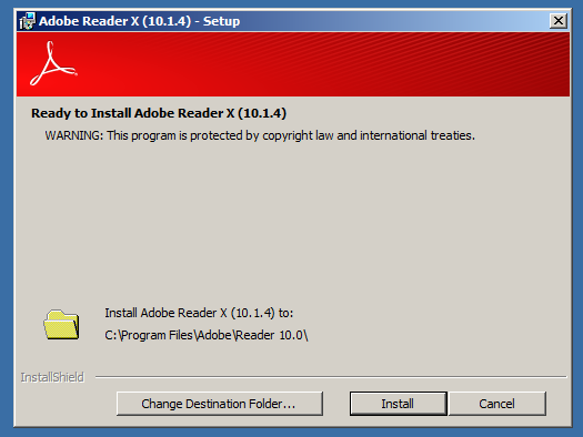 Adobe Reader 10 Install