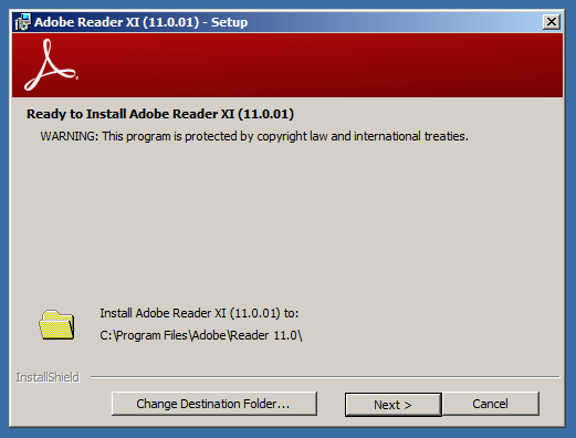 Adobe Reader 11 Install
