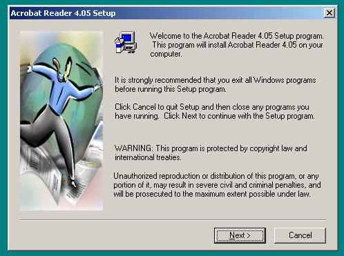 Adobe Reader 4 Install